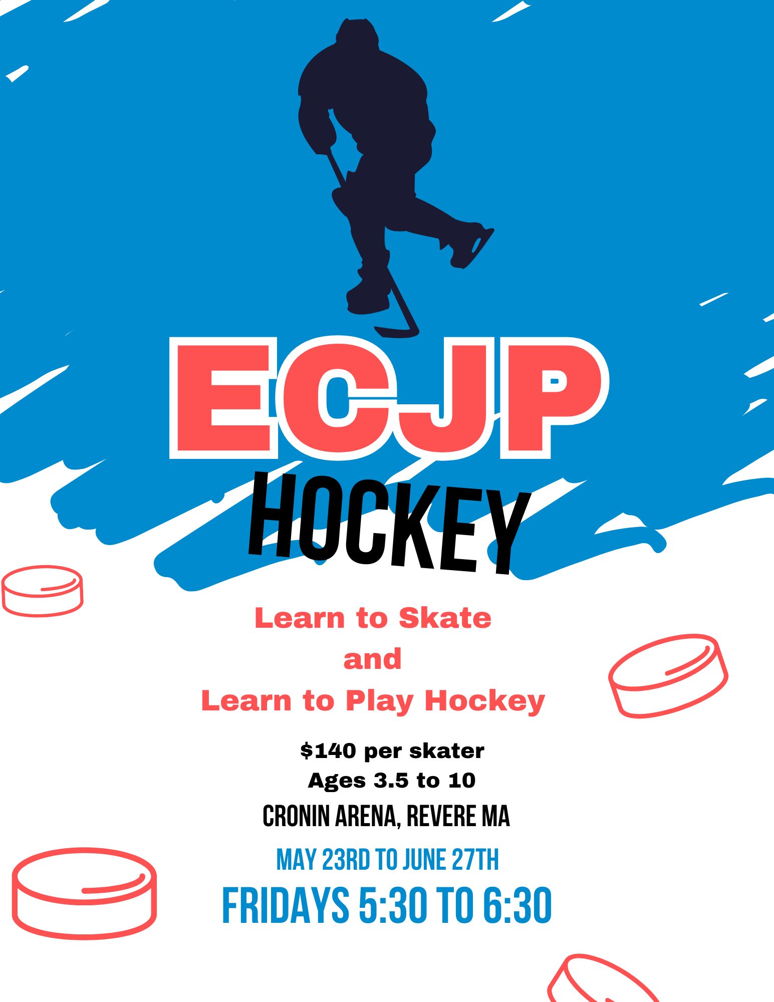 Blue and White Hockey Championship Flyer